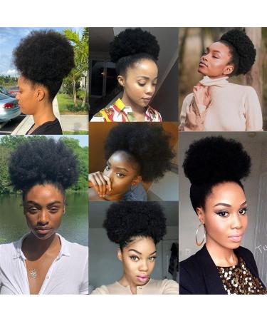 Hair Bun Shaggy Curly Ponytail Hair Extensions Afro with Drawstring Hair Comb Ponytail Bun Wig Hair Pieces for Black Women Hair Extension Hair Piece (Color : B Size : 6inch 50g) 6inch 50g B - Buy Online on GoSupps.com