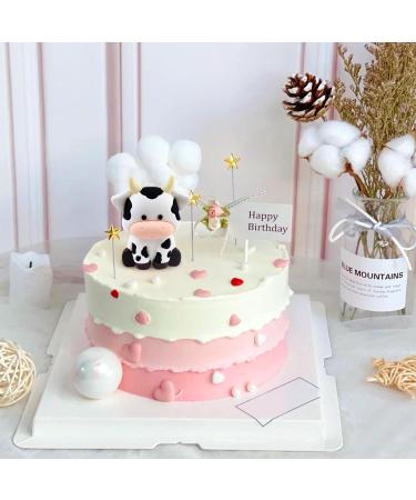 Ercadio 1 Pack Resin Cow Cupcake Toppers Resin Farm Cow Cupcake Picks Farm Animal Cupcake Picks for Animal Theme Baby Shower Barnyard Birthday Party Cake Decoration Supplies B-farm 3 - Buy Online on GoSupps.com