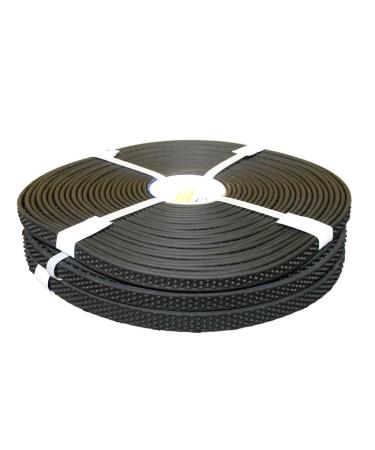 BioThane sold by the meter Grippy Super Grip 13-19 mm wide approx. 6.4 mm thick with studs 19 mm black