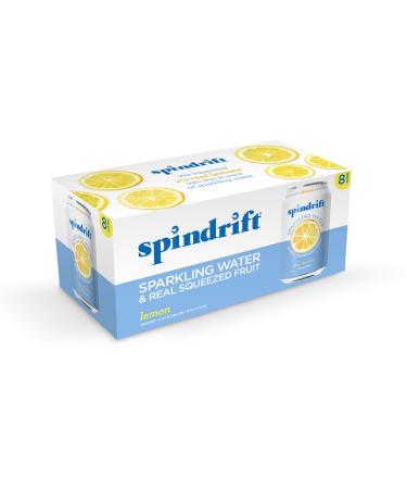 Spindrift Lemon Sparkling Water, 12 Fl. Oz. Cans (Pack of 8)