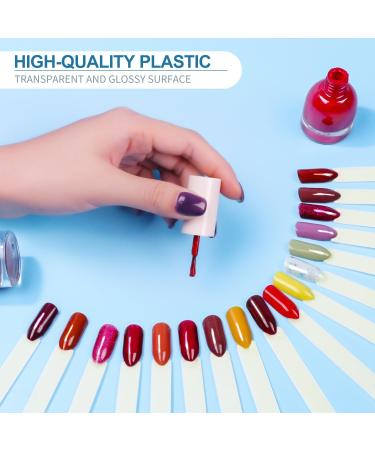 100PCS Transparent Nail Art Display Sticks - Natural Color Swatch for Gel Polish DIY Christmas Gift - Buy Online on GoSupps.com
