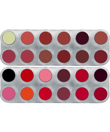 Grimas Profi Lipstick Palette 24 shades very color-intensive Lipstick tin