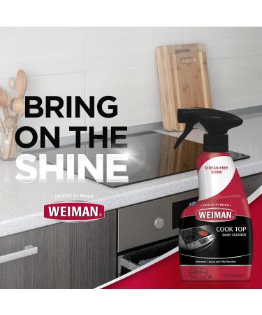 Weiman Cooktop Daily Cleaner & Polish For Ceramic Glass Induction Stovetops - 2 Pack 12 oz - Buy Online on GoSupps.com