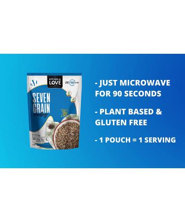Kitchen & Love Seven Grain Medley 8oz 6-Pack - Pre Cooked, Vegan, Vegetarian, Gluten Free - Buy Online on GoSupps.com