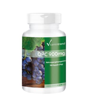 Vitamin trend OPC grape seed extract with vitamin C 900mg 180 tablets High dosage vegan and made in Germany Vitamintrend