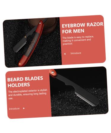 Frcolor Foldable Razor & Hairdressing Blade Set - Travel-Friendly Ebony Stainless Steel Eyebrow Care Scissors - Buy Online on GoSupps.com
