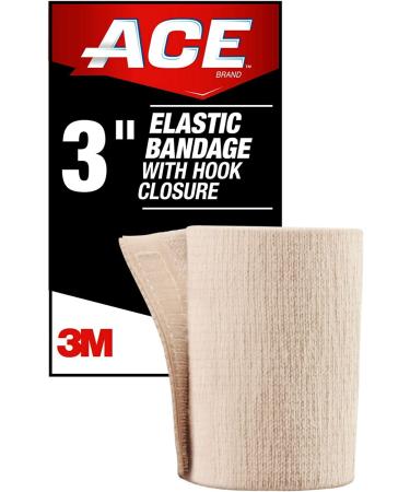 ACE 3 Elastic Bandage Wrap with Hook Closure Beige - 2 Count Pack for Compression Support - Buy Online on GoSupps.com