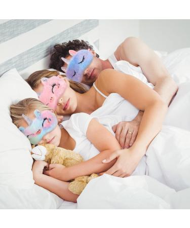 8 Pcs Cute Unicorn Sleep Eye Masks for Kids - Soft Plush Blindfolds for Girls & Women - Travel & Nap Eye Covers - Buy Online on GoSupps.com