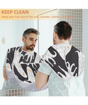Beard Bib Apron | Non-Stick Waterproof Hair Catcher for Men - Perfect for Shaving & Grooming | Halloween Spectre Design - Buy Online on GoSupps.com