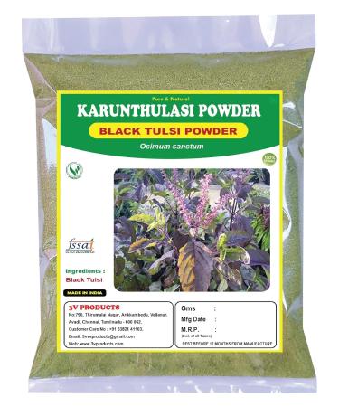 Karunthulasi Powder 200g | Black Tulsi | Krishna Tulsi | Shyama Tulsi | Ocimum Sanctum (Pack of 2x100g)