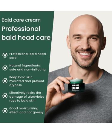 FLLUOUZH Bald Cream 50g Bald Head Moisturiser for Men Moisturizing Nourishing and Scalp Care Mens Shaving Cream with Matte Effect No Grease UV Protection 2 PCS - Buy Online on GoSupps.com