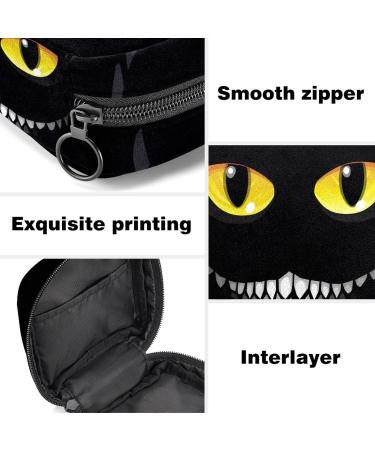 Black Cat Darkness Sanitary Napkin Storage Bag | Portable Period Kit for Girls and Women - Buy Online on GoSupps.com
