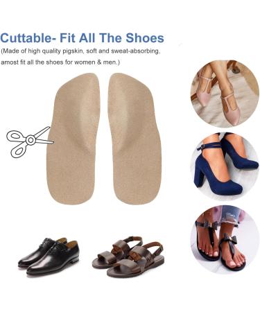 Buy 2 Pairs Pigskin Arch Support Inserts - Heel Cushion Pads for Flat Feet & Plantar Fasciitis | Adhesive Insoles for Men & Women - Sizes 8-12 & 8-11 - Buy Online on GoSupps.com