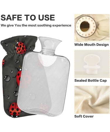 Heat Bottle 1L - Durable Warm-Up Bag for Pain Relief | Ideal for Hands Feet Shoulders & Neck - Red Ladybug Pattern - Buy Online on GoSupps.com