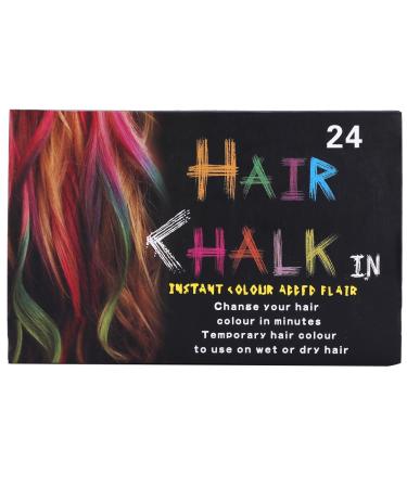 24-Piece Pastel Hair Chalk Kit for Girls - Temporary Hair Dye for Christmas Birthdays & Halloween - Buy Online on GoSupps.com