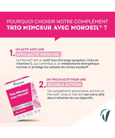 Vitavea - Trio d'actifs avec Morosil Kola et Th Vert - Compl ment alimentaire avec un actif brevet provenant de l'orange sanguine - Riche en antioxydant et Vitamine C - 20 G lules - 20 Jours trio minceur avec Morosil - Buy Online on GoSupps.com