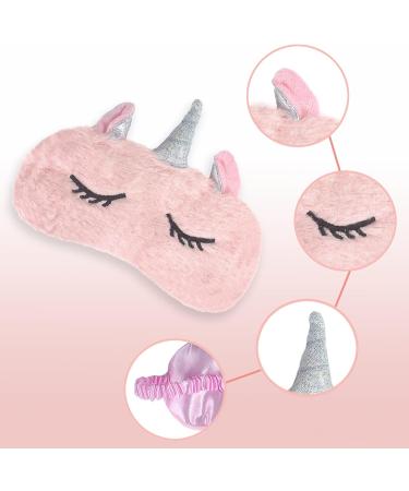 Plush Unicorn Sleep Eye Mask - 3 Pack | Soft Blindfold for Kids, Girls, and Adults - Buy Online on GoSupps.com