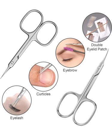 ANRUI Professional Stainless Cuticle Scissors - Deadskin Cutter for Fingernail, Toenail, Eyebrow & Eyelash Grooming - Silver - Buy Online on GoSupps.com