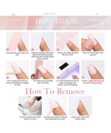 Semi Cured Gel Nail Strips 22 Stickers French Gel Nail Wraps White Tips French Nail Wraps Gel Nail Strips Easy Apply & Remove for Salon-Quality Manicure UV/LED Lamp Required French White - Buy Online on GoSupps.com