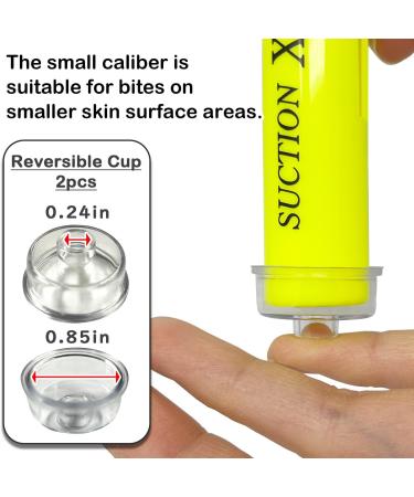 2pc Y&W Suction-X Visible Suction-Power Extra Cup Available Patented Lock Handle Bug Bite Tool Poison Venom Remover Hands Free/Chemical Free to Mosquito Bites/Reusable Insect Bite Tool Yellow and White - Buy Online on GoSupps.com