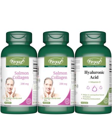 VORST Salmon Collagen x 2 Bottles and Hyaluronic Acid x 1 Bottle