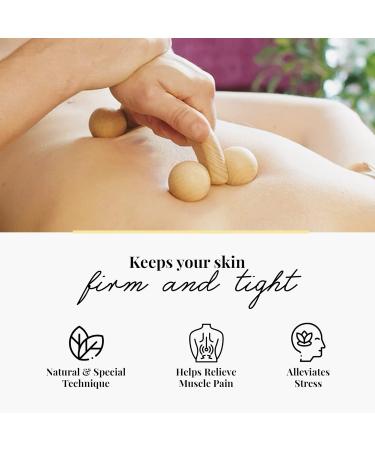 Tuuli Accessories Wooden Massage Roller Ball for Back Neck & Shoulder - 18x7x6 cm | International Shipping - Buy Online on GoSupps.com
