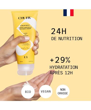 CULTIV - SUBLIM-BODY Organic nourishing body cream 200 ml - Hydration after shower - Long-lasting hydration - Repairs and nourishes intensively - Natural and quality ingredients - Buy Online on GoSupps.com