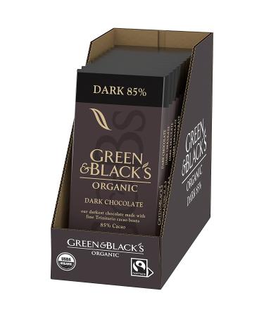 Green & Black's Organic Dark Chocolate Bar - 85% Cacao, 10 Pack of 3.17 oz Bars - Buy Online on GoSupps.com