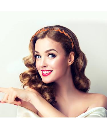 Lurrose Shark Tooth Optics Hair Ties Set - 2 Non-Slip Plastic Bands for Women & Girls (Black & Brown) | Stylish Hair Accessories - Buy Online on GoSupps.com