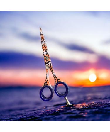 Professional Hair Cutting Scissors Shears Barber Salon Hairdressing Scissor Stainless Steel by ASM Instruments (5.5" Grey Leopard Super Cut) - Buy Online on GoSupps.com