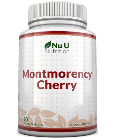 Montmorency Cherry Capsules - 90 Capsules - 6 Week Supply - Natural Tart Cherry Extract - Vegan Friendly with No Added Sugars by Nu U Nutrition