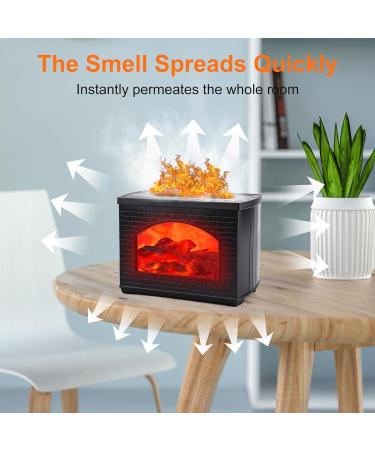 Comius 270ml Aroma Diffuser with Flames Effect Light - BPA-Free Waterless Auto Shut-Off for Bedroom Office Spa & Yoga - Perfect Essential Oil Diffuser - Buy Online on GoSupps.com