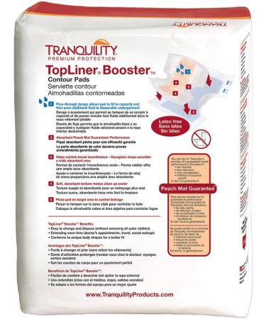 Tranquility TopLiner Contour Pads for Bowel Incontinence - 12 Count Pack - Buy Online on GoSupps.com