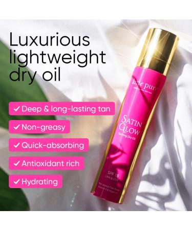 Satin Glow Sunscreen Tanning Oil | SPF 15 - Buy Online on GoSupps.com