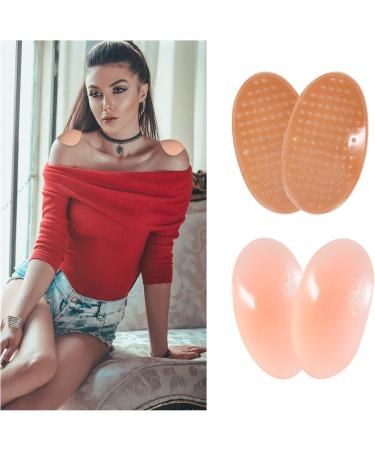 Iwowhero Non-Slip Silicone Shoulder Pads - 4 Pairs Self-Adhesive Push-Up Cushions for Dresses | Invisible Anti-Slip Upholstery 13x8x2.5cm - Perfect for International Shipping - Buy Online on GoSupps.com
