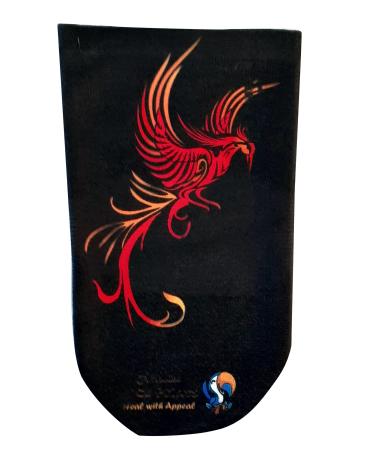 Heal with Appeal Amputee Sock Phoenix Flying blk bgnd V1