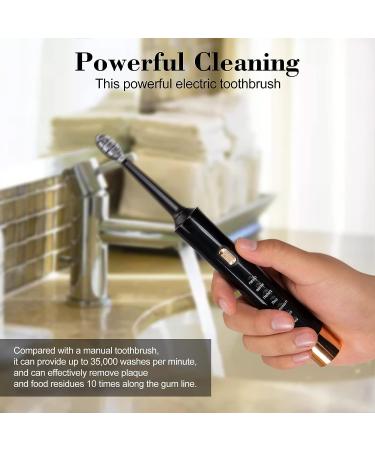 Goalie Rechargeable Electric Toothbrush with 9 Brush Heads - 6 Modes, Smart Timer - Medium Soft Bristles - Anti-Loss USB Cable - V1 Travel Version Black Set - Buy Online on GoSupps.com