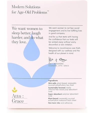 Attn: Grace Panty Liners for Women - 46 Breathable Liners for Light Incontinence & Postpartum - Plant-Based Odor Control Chemical-Free - Buy Online on GoSupps.com