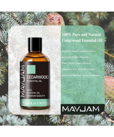 MAYJAM Cedarwood Essential Oil 100ML - Natural Cedarwood Oil for Diffuser and DIY Home Projects - Buy Online on GoSupps.com