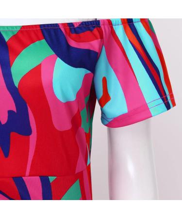 Briskorry Elegant V-Neck Floral Business Dresses for Women | Summer Sexy Knielang Festival Dress with Ruffles - Shop Now! - Buy Online on GoSupps.com