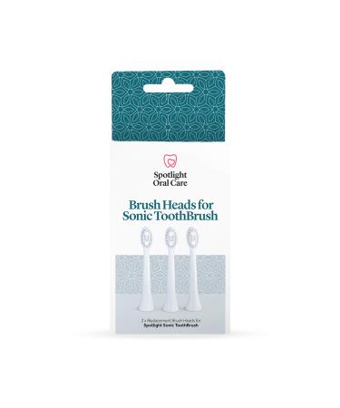 Spotlight Oral Care Sonic Toothbrush Replacement Heads | Gentle & Effective Electric Toothbrush Heads | Works with the Spotlight Oral Care Sonic Toothbrush | Includes 3 Replacements Heads