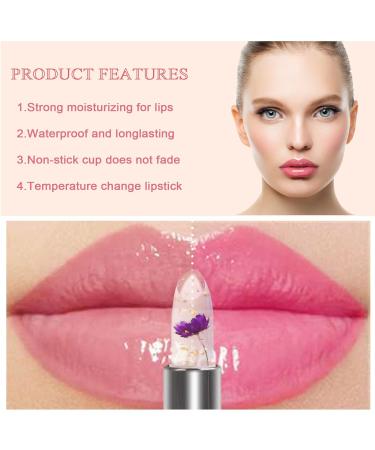 Crystal Jelly Flower Lipstick Set - Color Changing Gloss for Magic Lip Transformation (#5 Green) - Buy Online on GoSupps.com