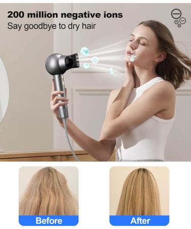 Buy Laidysoul High-Speed Hair Dryer - 110 000 RPM 200M Negative Ions Low Noise 1200W - Perfect for Travel | Fast International Shipping - Buy Online on GoSupps.com