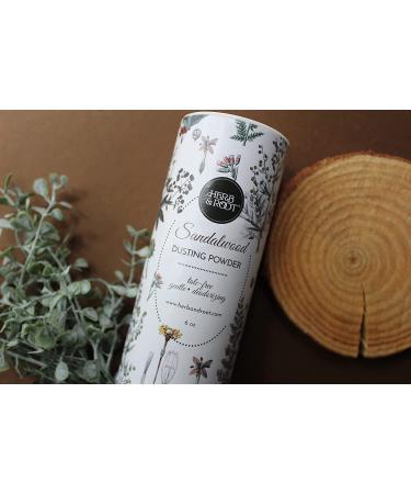 Sandalwood Scented Talc-Free Body Dusting Powder - Prevent Chafing, Bath Powder for Men & Women | Herb & Root 6 oz - Buy Online on GoSupps.com