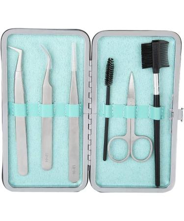 Eyebrow Grooming Set Professional Eyelashes Extension Kit Tweezers Scissors Brushes Makeup Tool - Buy Online on GoSupps.com
