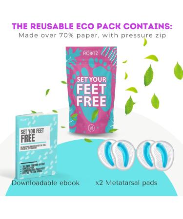 4X Soft Silicone Gel Metatarsal Pads for Women | Adhesive Foot Cushions for Pain Relief | Durable Medical Grade Shoe Inserts | Comfort from High Heels - Buy Online on GoSupps.com