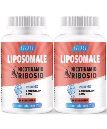 Liposomal Nicotinamid Riboside 2000 mg with TMG and Pterostilben |More efficient than NMN Boost NAD+ |Support of the cellular energy metabolism (60 pieces (2 Pack))