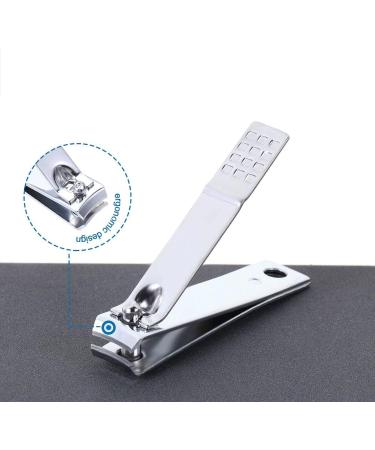 HCHGJKN Nail Clippers Manicure Kits Stainless Steel Beauty And Health Nail Cutter Pedicure Tools Nail Clippers Finger Toe Nail Nipper(M) - Buy Online on GoSupps.com