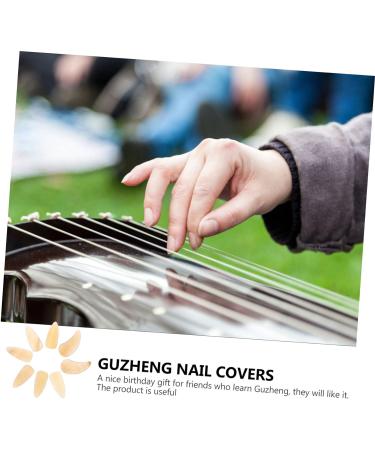 POPETPOP 8 Pcs Guzheng nail pieces lute instrument false nail tips instrument fake nails Finger Protectors guitar picks guitar for kids Portable Guzheng Nails Plicks horns child Sadhu thumb 2.7X1.2X0.1CM Yellow - Buy Online on GoSupps.com