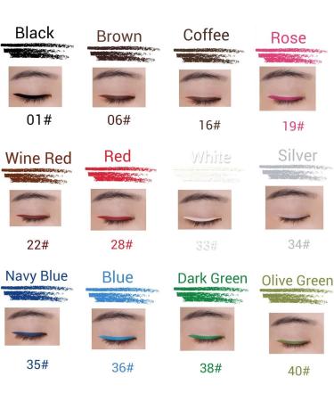 C-BEAUTIFUL 12Pcs Waterproof Eyeliner & Eyebrow Pencil Set | 12 Vibrant Colors with Sharpener - Buy Online on GoSupps.com